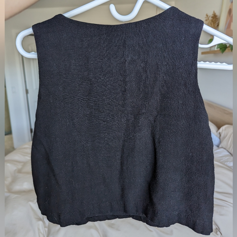 Linen Square Neck Tank - Picture 2 of 2